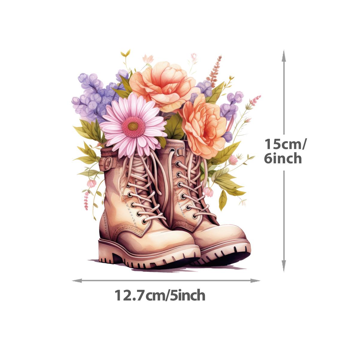 

Футболка с цветочными птицами и машинками, термопереносы для девочек и мальчиков, новые наклейки «сделай сам», аксессуар для одежды, теплопередача, патчи Dtf, наклейки