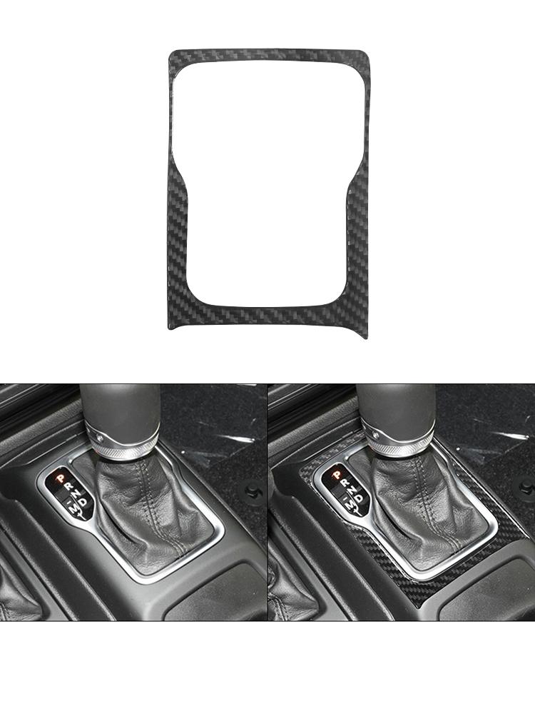 

Накладка на панель переключения передач из углеродного волокна, декоративные наклейки для Jeep Wrangler JL 2018-2023, Gladiator 2020-2023 чёрный