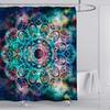 Shower Curtain Moon Star Black and White Waterproof Polyester Fabric Bathroom Curtains Home Decor Hooks