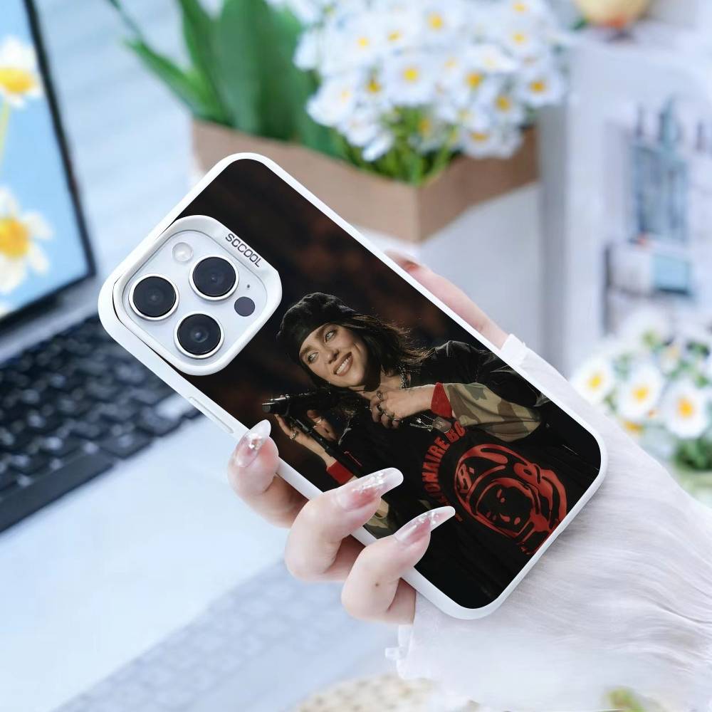 

Чехол для телефона S-Singer B-Billie Eilish Для IPhone 16 17 15 14 12 13 Pro Max Белый Цвет Ударопрочный Чехол iPhone12PRO