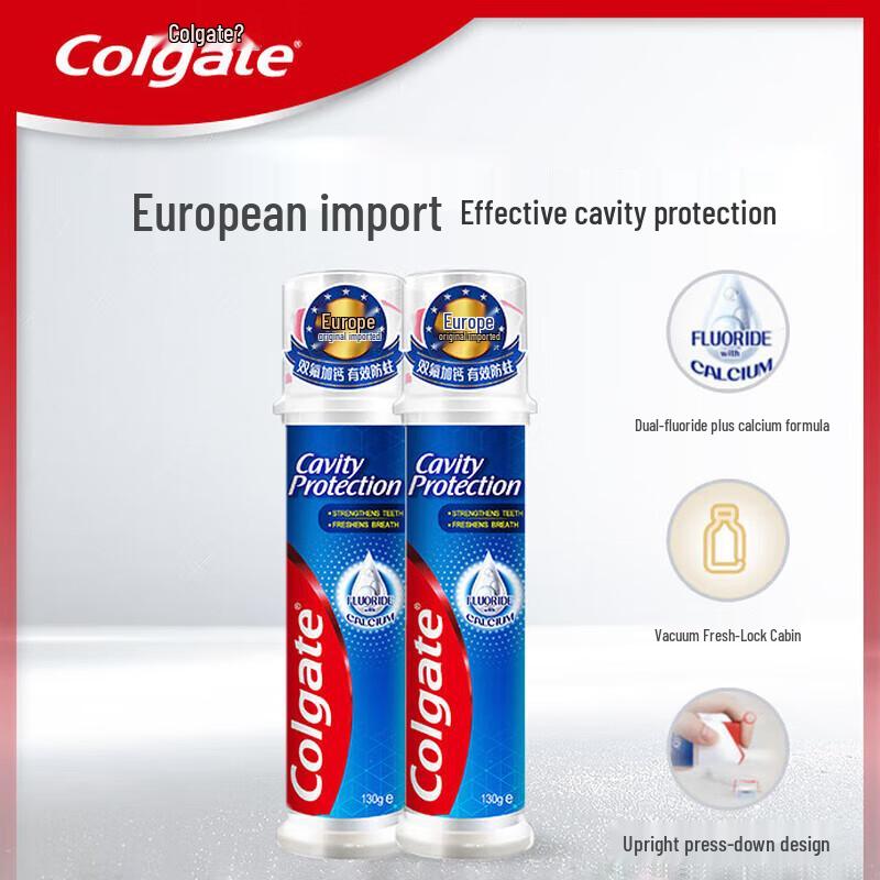 

Colgate European Dual Fluoride Anti-Cavity Pump Toothpaste