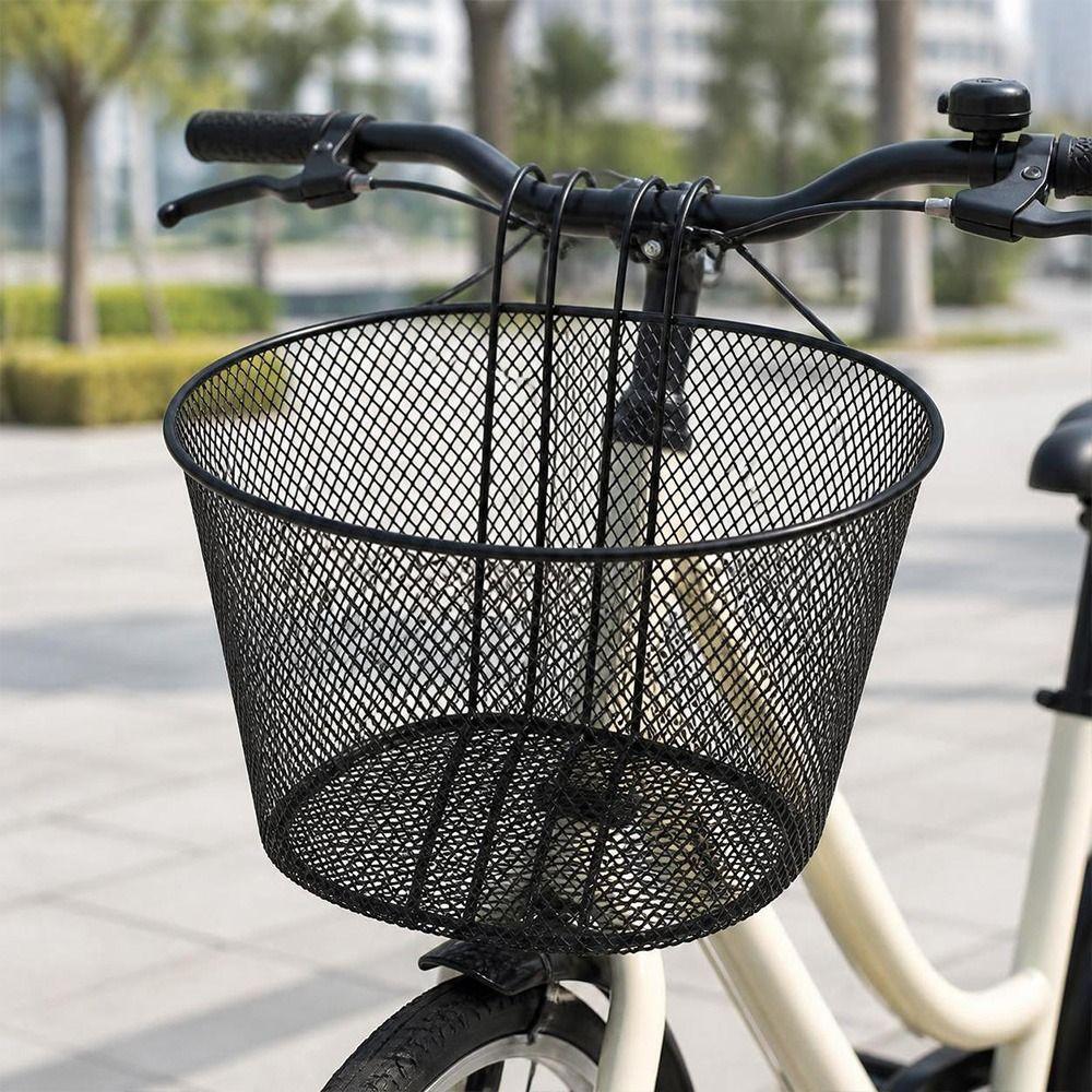 Black Rear Hanging Basket Iron E-Scooter E-bike Basket High Quality Folding Mountain Bike Basket