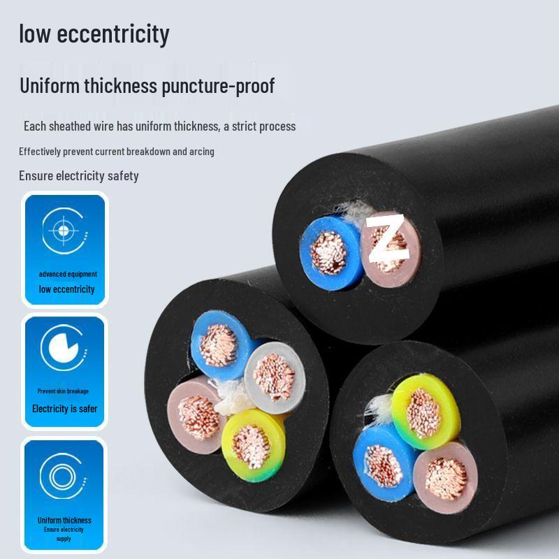 Flame Retardant Outdoor Cable: 2-Core/3-Core/4-Core, Two/Three-Phase, Durable, 2.54610 Sq. Inch