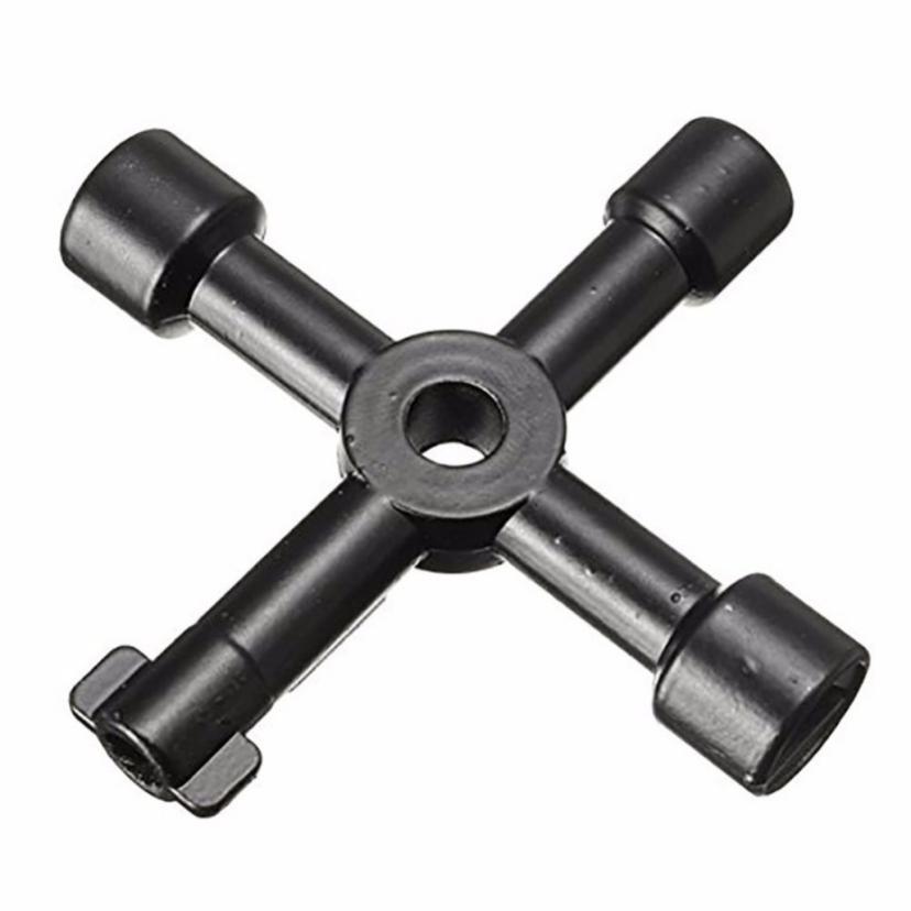 1 Pcs 4 In 1 Multifunction Electrician Plumber Utility Cross Switch Wrench Universal Square Triangle Key For Bleed Radiator чёрный