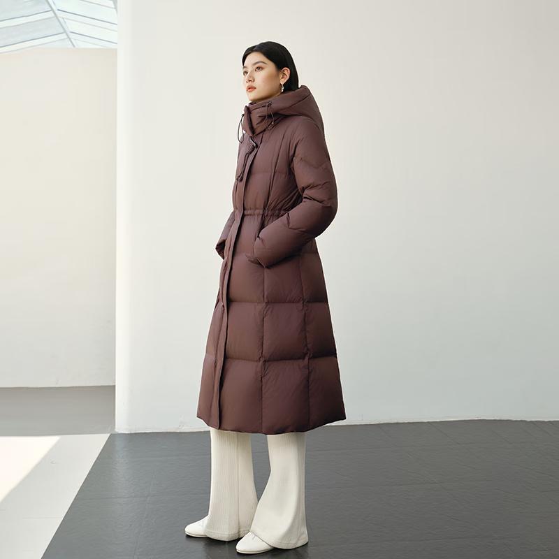 Aolaiyi Women's Long Hooded Puffer Down Jacket