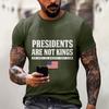 Men's  Neck Short-Sleeve T-Shirt With American Political Print