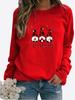 Women Winter Clothing Christmas Printed Casual Sweatshirt Long Sleeve Tops T-shirt Ladies Round Neck Pullover Sweater