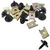 40pcs Universal Engine Shield Cross Screws U-Nut Clip Metal Nut Screw Fastener Screw Washers