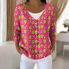 Women's Fashion Long Sleeve Christmas Snowman Snowflake Print Jacket Cardigan