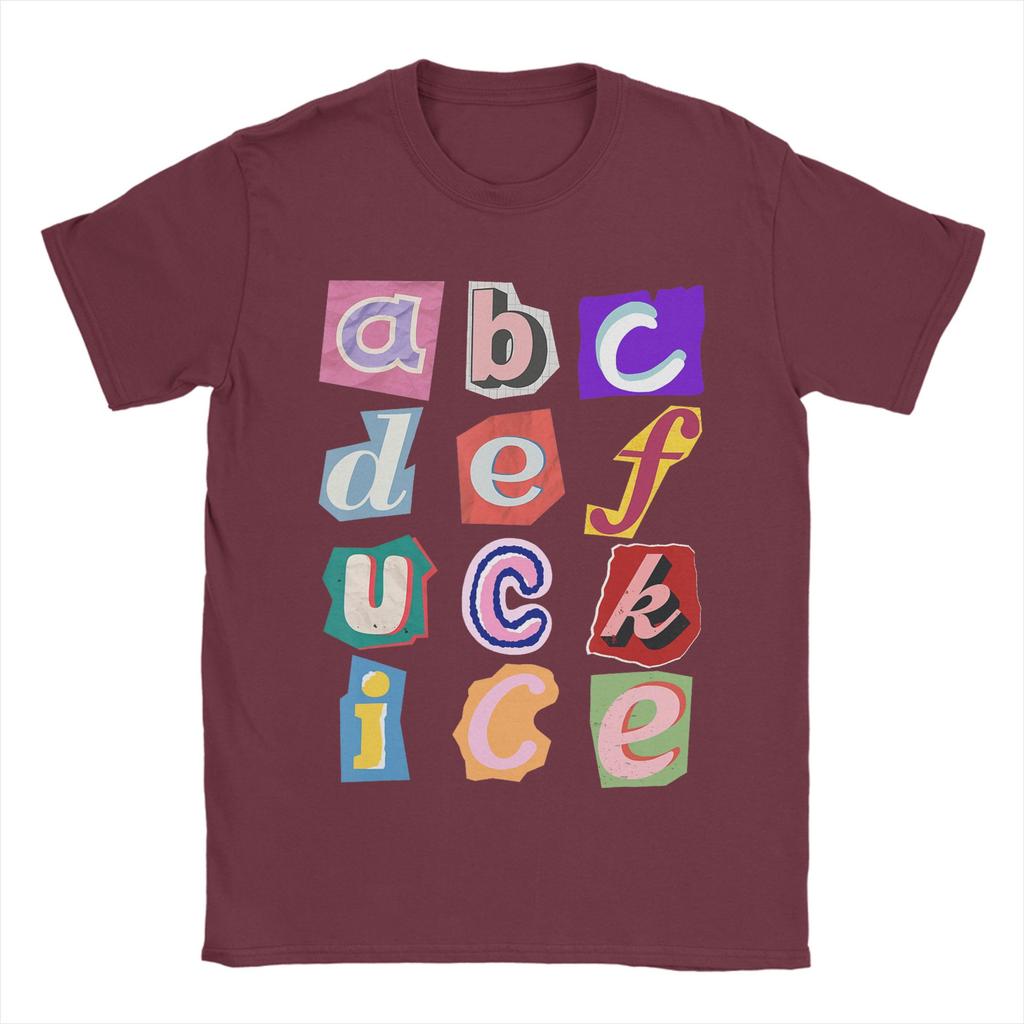 Unisex Abcdefuckice Funny Ice T Shirt  Cotton Tops Leisure Short Sleeve O Neck Tee Shirt XL XL XL TShirt