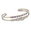 Fashion Light Luxury Zircon Leopard Geometric Open Bracelet Women's High-end Hip-hop Jewelry