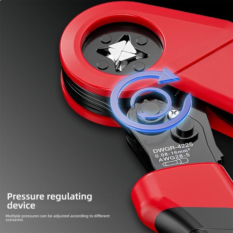 Professional Crimping Pliers Adjustable Ratchet Crimping Pliers Adjustable Ergonomic Ratchet Wire Shrinkage Hand Tool