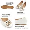 Fashion 2025 Laidies Geometric Decoration Comfortable Square Toe Flat Casual Spring Autumn Black Patent Faux Leather Flat Ballerinas