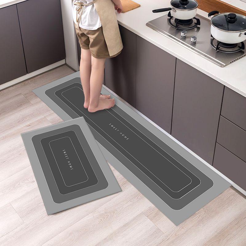 1 Stück Anti-Ermüdungs-Küchenteppiche, nordischer Druck, wasserdicht, rutschfest, dick, gepolsterte Küchenmatte, strapazierfähig, bequeme Stehmatte für die Küche