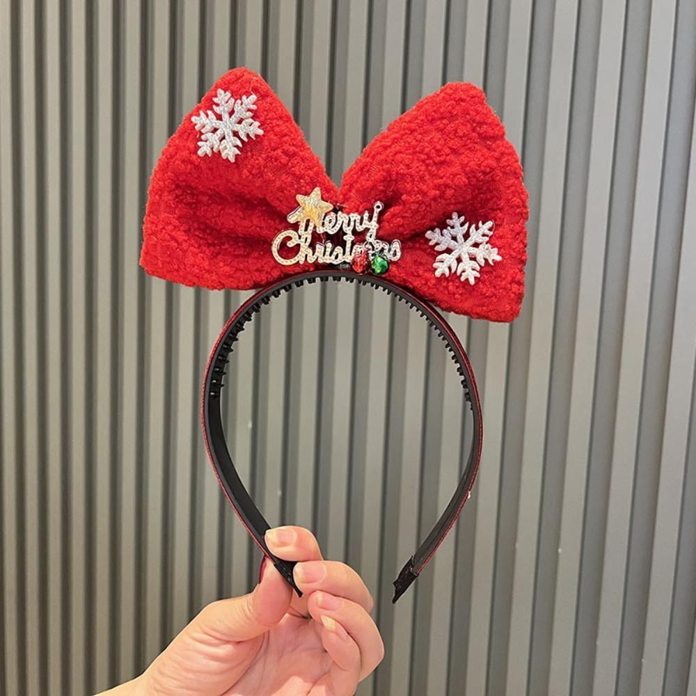 NEW Christmas Headband Red Headwear Children Headbands Cloth Bowknot Hair Hoop