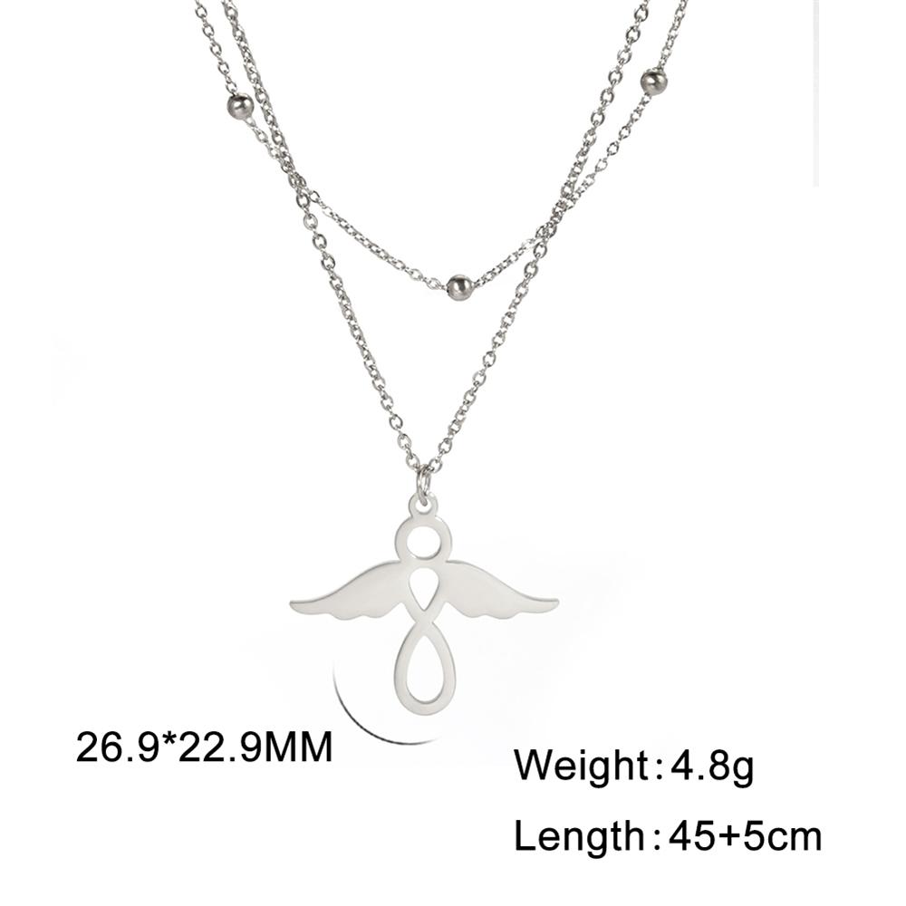 Cazador Angel Pendant Necklace for Women Christian Amulet Neck Chain Angel Baby Stainless Steel Jewelry Birthday Gifts New