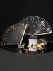 6-Inch Small Gold and Silver Anime Fan Cosplay Folding Fan Chinese Style Summer Cheongsam Dance Fan Lolita Dark