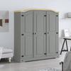 VidaXL Wardrobe with 3 Doors Corona Range Mexican Pine Grey 282621