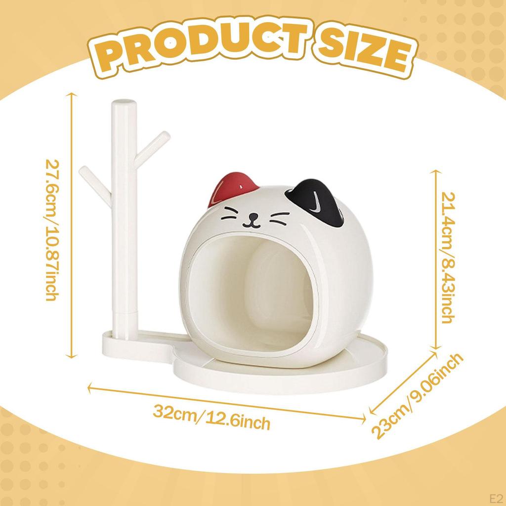 Key Tray Bowl Watch Holder Dresser Cat Sculpture Desktop Vanity Versatile Perfume Jewelry