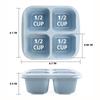 4Pcs/Set Stackable Snack Containers 4 Compartments Divided Snack Box  Food Storage
