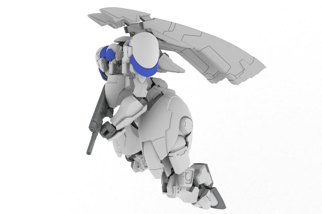 Plum PM Office A Mechanism POWERDolls 2 Armored Infantry Expansion Set Angel M51 and Plastic Model Kit Approximately 140mm 5-inch A Wings, Grenades,