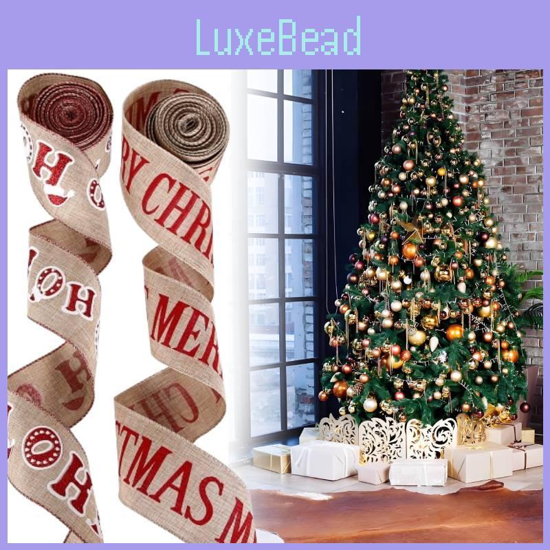 Elegant 2 Meter Christmas Ribbon Garland With Merry Christmas Letters For Diy Decor
