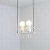 E27 Nordic Iron Little Man Pendant Lamp Creative Art Swing Man Hanging Pendant Light Kids Baby Children‘s Room Chandelier Decor