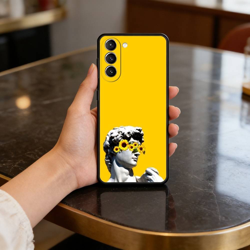 D-David-ID A-Art-RT Phone Case For Samsung S25,24,23,22,30,21,10,9,Ultra,Plus,Lite,FE,4,5 G Soft Black Case