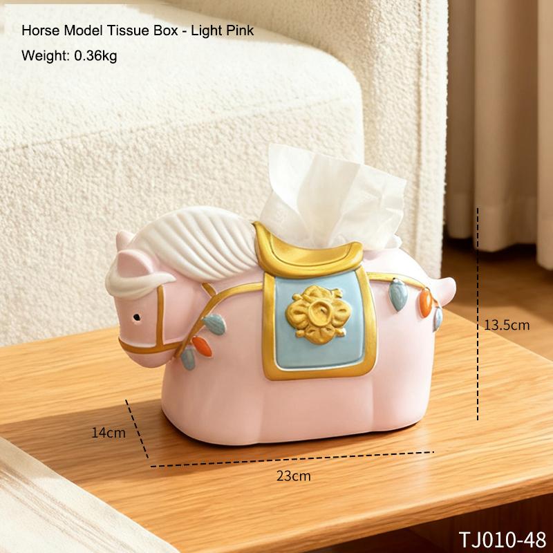 

Creative Horse Tissue Box Home Living Room Decoration Ornament Tissue Box Kitchen and Bathroom Storage Supplies Gift