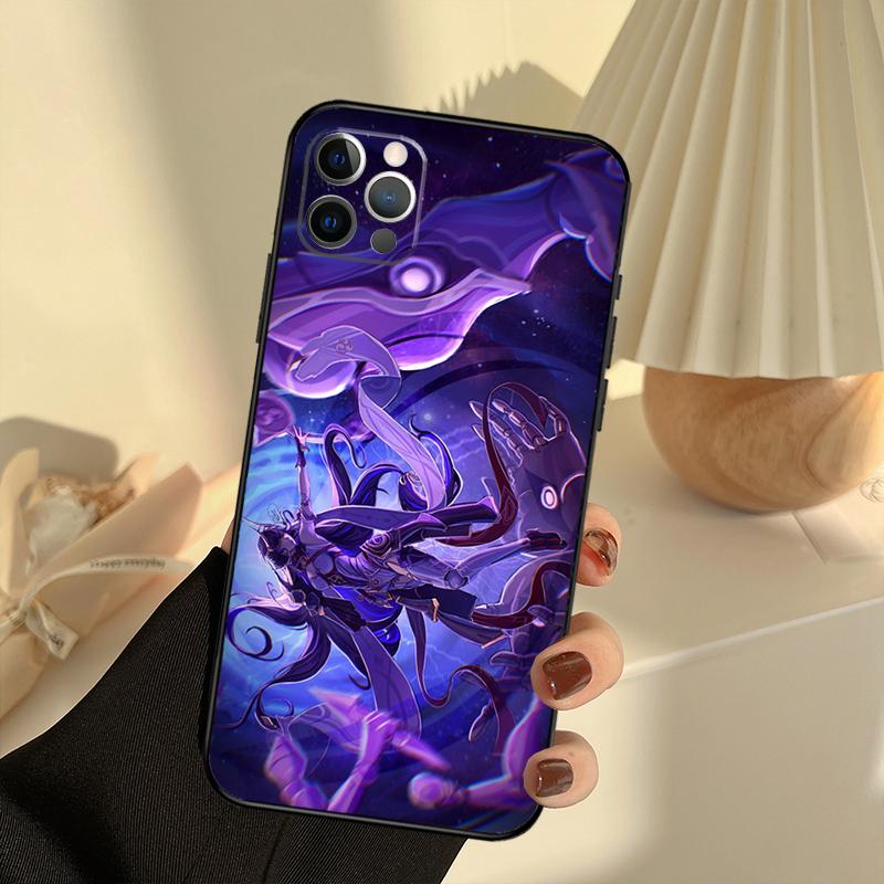 Genshin Impact Raiden Shogun Phone Case For iPhone 16 14 13 12 11 15 17 Pro Max 13 mini 15 16 Plus 16e 17 Air Cover Funda