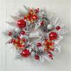 Christmas Reindeer Wreath Artificial Wreaths for Front Door Decorations Wall Xmas Holiday