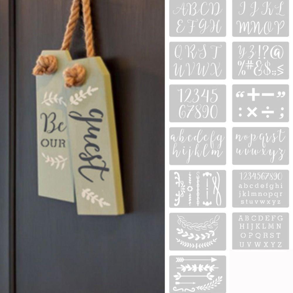 

45 шт., раскраска для скрапбукинга, трафареты с английскими буквами, тиснение, трафареты для раскрашивания царапин, шаблон для малыша