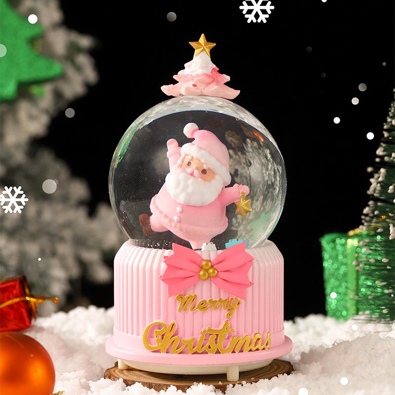 Christmas Fantasy Crystal Ball Music Box - Princess Ornament Gift for Girls' Birthdays