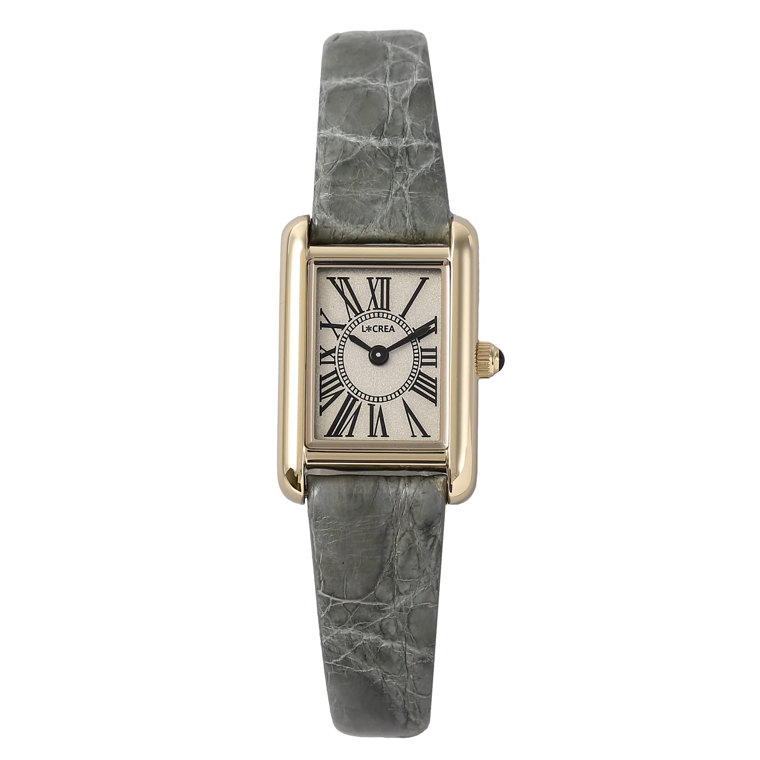 

Solar watch for made in genuine crocodile leather [LCREA] women, Japan, PARALLELA, gold, strap, LC2101-GPCSA