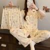 Cartoon Girl Spring And Summer Pajamas Women'S Summer Short-Sleeved Three-Piece Loose Loungewear Set