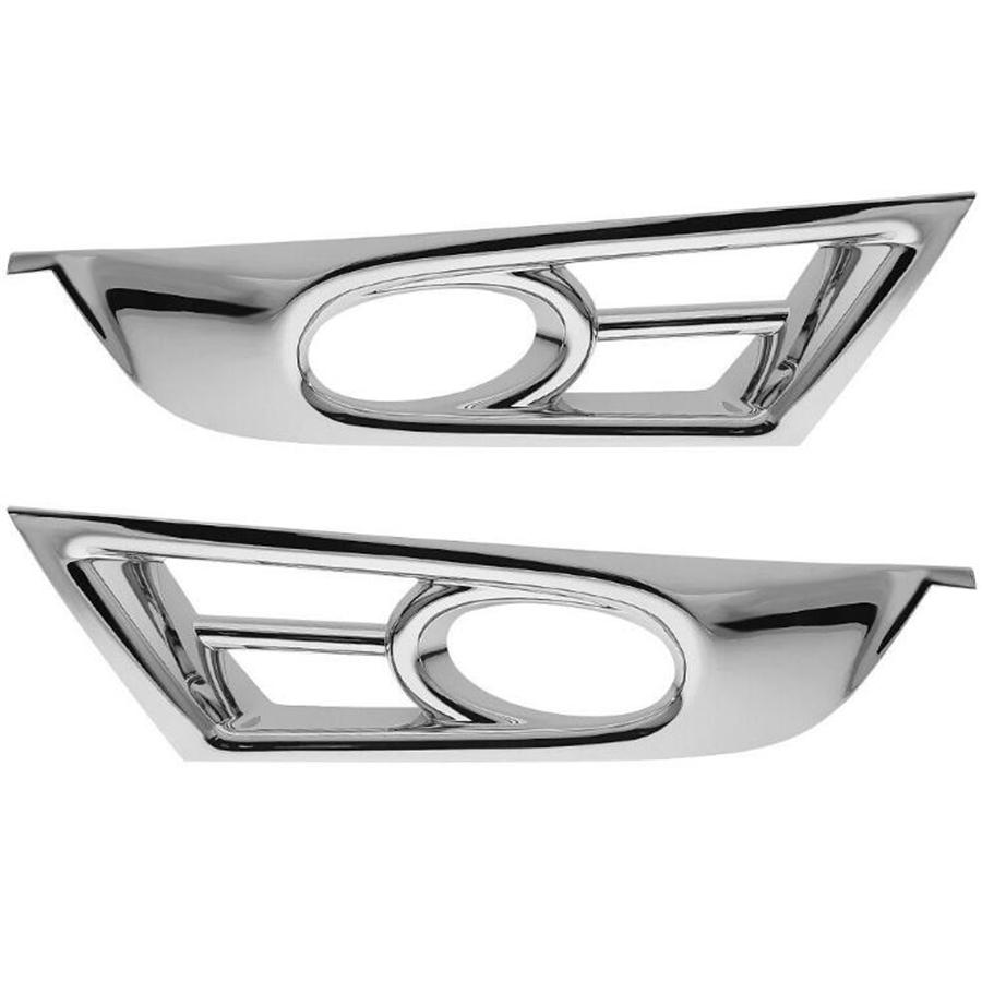 Pair of Front Fog Light Cover Trim Fit Honda CRV CR-V 2017 2018 Chrome
