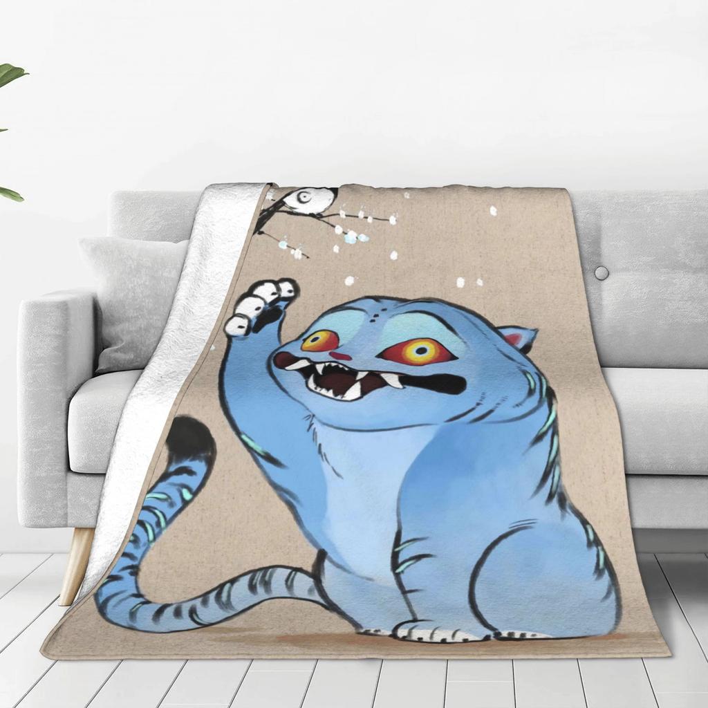 Derpy Tiger & Jinu & Rumi Decke, hochwertige, superweiche Kpop-Dämonenjäger-Bettwäsche, Überwurf für Winterkinder, Street-Trend-Tagesdecke