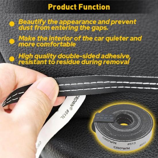 PU Leather Car Dashboard Strip Sticker Moulding Decor Line Trim Accessories US