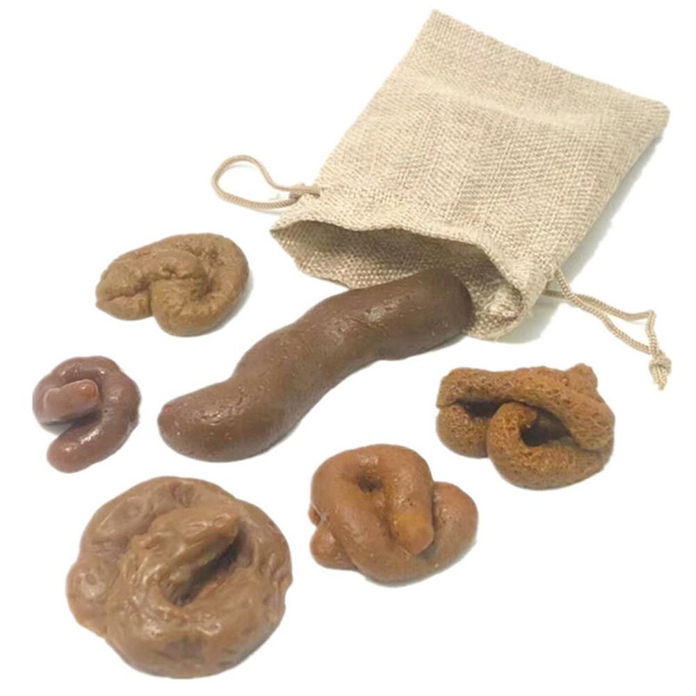 Soft Realistic Poop With Bag 6pcs/Set Gag Joke Pranks