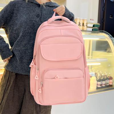 Schoolbag New College Student Travel Backpack Ins Simple Middle School Student Schoolbag Men and Women Junior High School Backpack Large Capacity