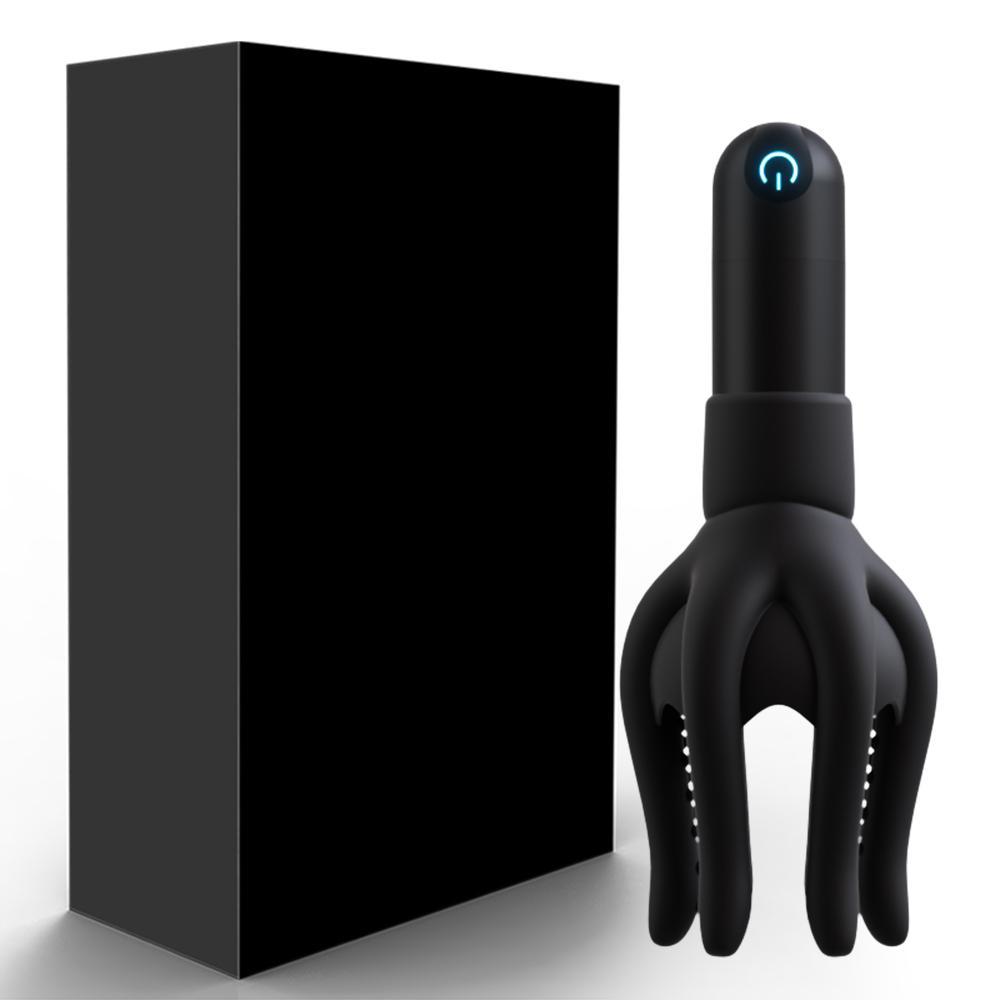 Sex Glans Trainer Male Masturbator Cup with Tongue Licking Glan Stimulation Vibrator for Penis Massage Delay Trainer Sex Toy