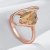 Brown Natural Zircon Ethnic Bridal Ring For Women Fashion Geometry  Rose Gold Color High Quality Daily Fine Jewelry