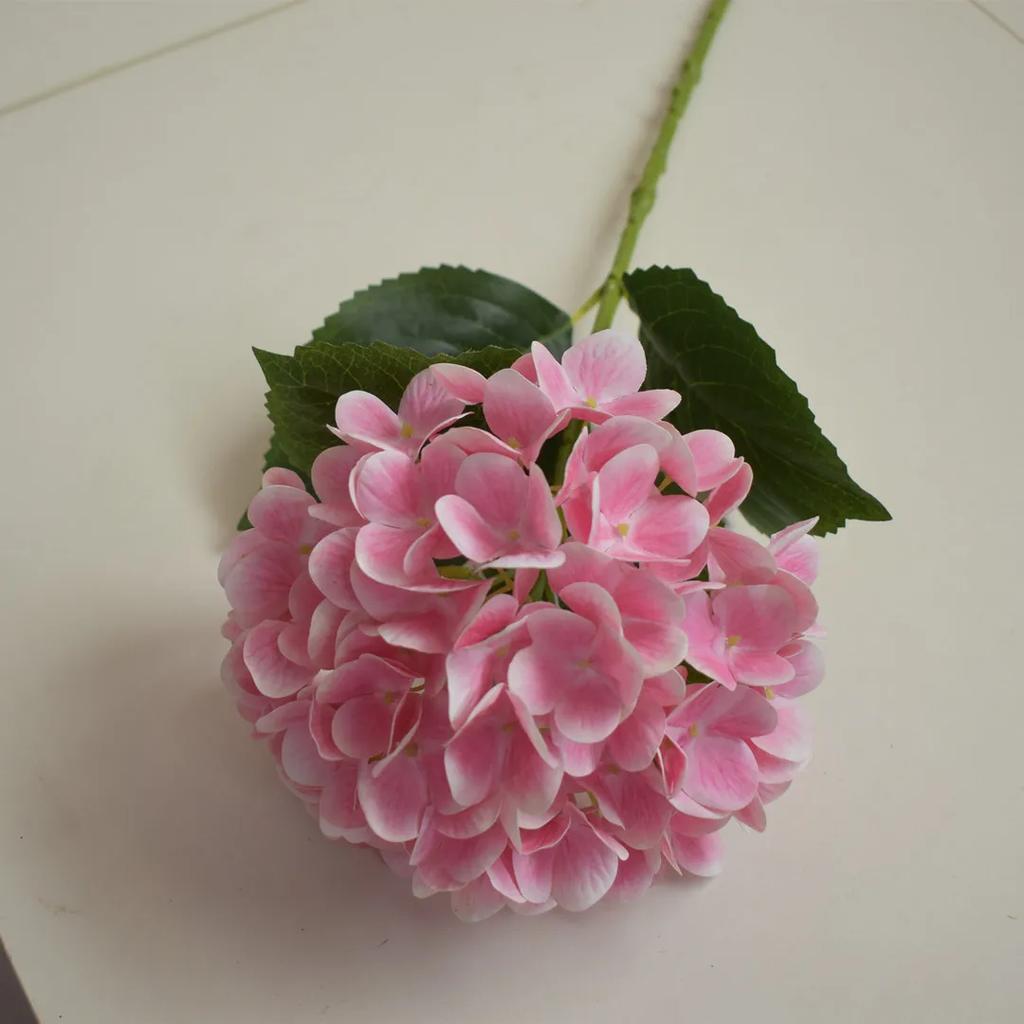 5Pcs Artificial 3D Printing Hydrangea Flowers Bridal Bouquet Wedding Decor Silk Flower Home Living Room Decoration Party Floral