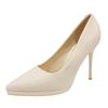 Pointed super high heel banquet shoes women's shoes sexy thin heel single shoes light mouth waterproof table etiquette shoes 663-A1