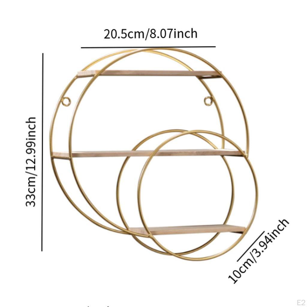 3-poziomowa metalowa półka wisząca, wytrzymały dekoracyjny wystrój na niezbędne rzeczy łazienkowe, oszczędzający miejsce,