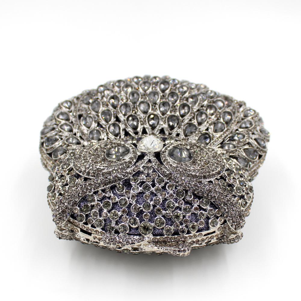 Owl Shape Multi-Colored Rhinestone Crystal Women Evening Clutch Purse Luxury Lady Party Bags Prom Clutches Female Handbags