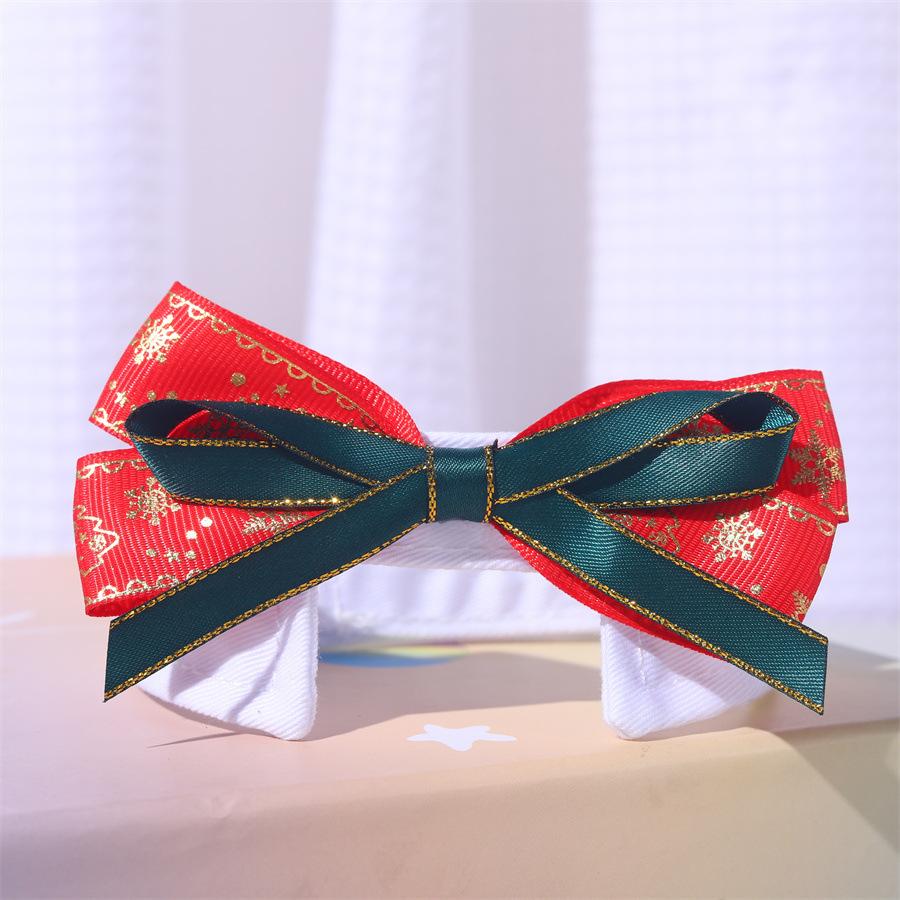 Pet Christmas bow tie cat pet fake collar scarf dog bow collar S