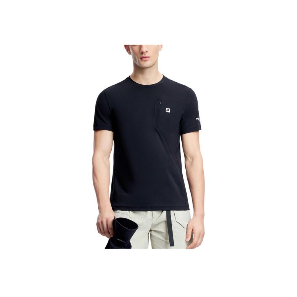Fila Outdoor Lightweight Simple Short Sleeve T-Shirt Men Tops Black A11M337103F-BK