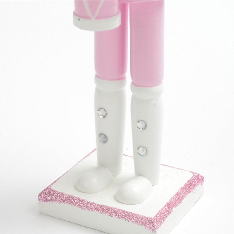 Pink King Wood Walnut Cracker Puppet Soldier Christmas Decoration forXmas Decor NewYear Gift