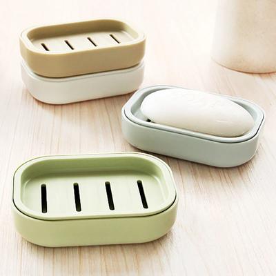 Porte-savon créatif en plastique, portable, pour la salle de bain, double boîte à savon, pour la cuisine et la salle de bain